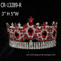 Full Round 3 Inch Colored Stone Pageant Crown